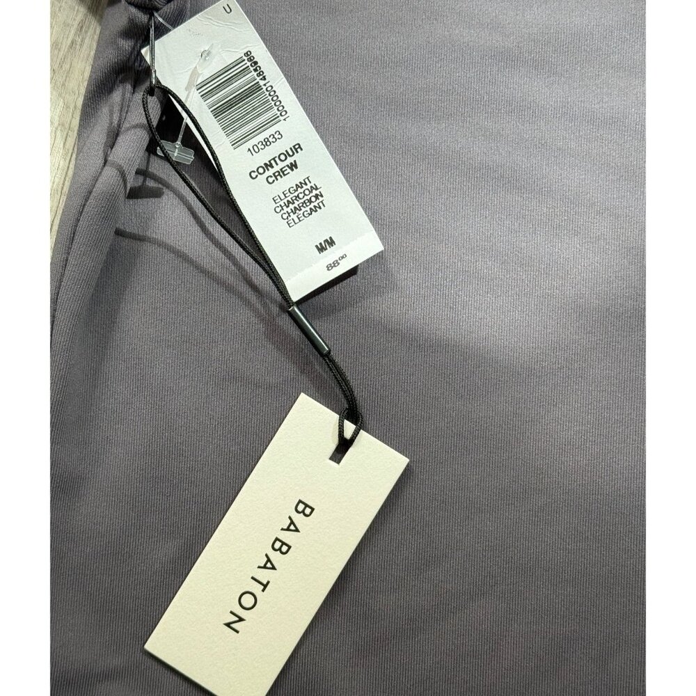 Babaton Womens Size M Contour Crew Dress Long Sleeve Gray Charcoal Stretch NEW - Picture 5 of 9